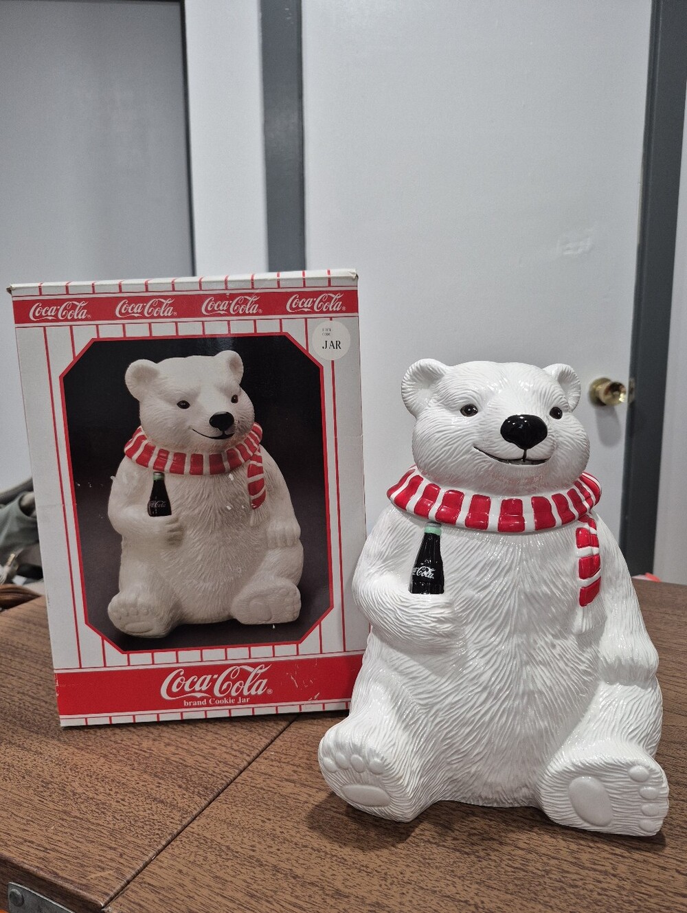 NIB Vintage 1994 Coca-Cola Polar Bear Cookie Jar